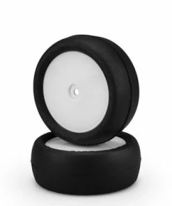 JCONCEPTS Smoothie 2 2.2" Pre-Mounted 4WD Front Tires (White) (2) (Silver) W/12mm Hex