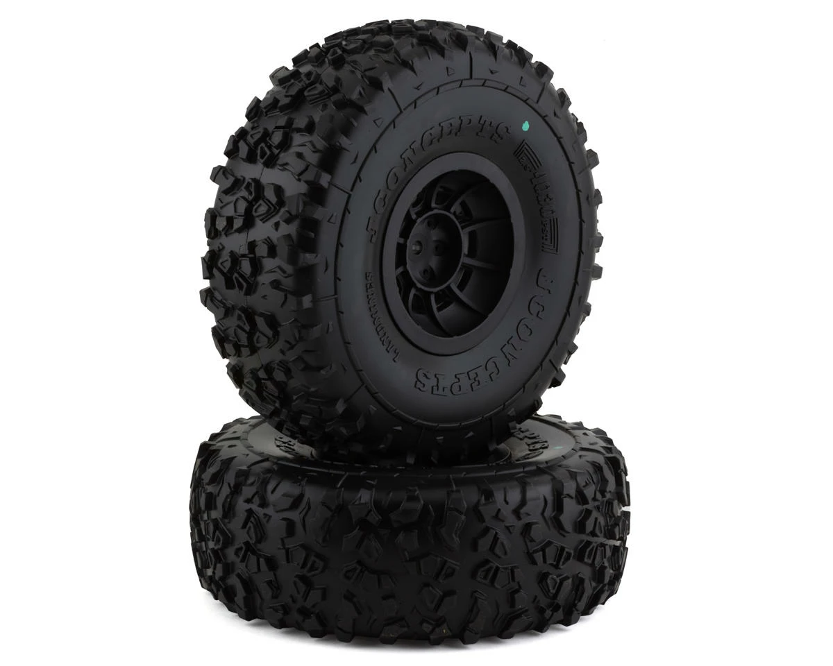 JCONCEPTS Landmines 2.9" Pre-Mounted Tires W/Hazard Wheel (2) (Green)