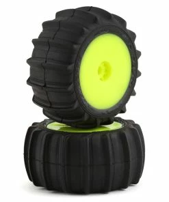JCONCEPTS Mini-T 2.0 Animal Pre-Mounted Rear Tires (Yellow) (2) (Green)