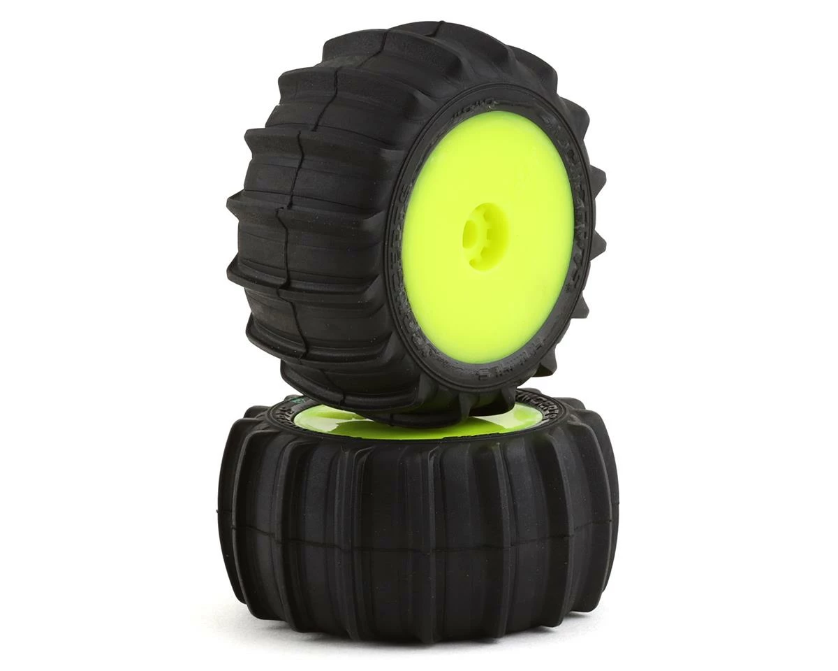 JCONCEPTS Mini-T 2.0 Animal Pre-Mounted Rear Tires (Yellow) (2) (Green)