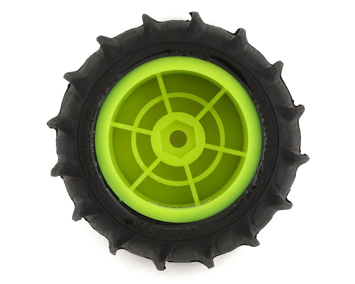 JCONCEPTS Mini-T 2.0 Animal Pre-Mounted Rear Tires (Yellow) (2) (Green) - Image 2