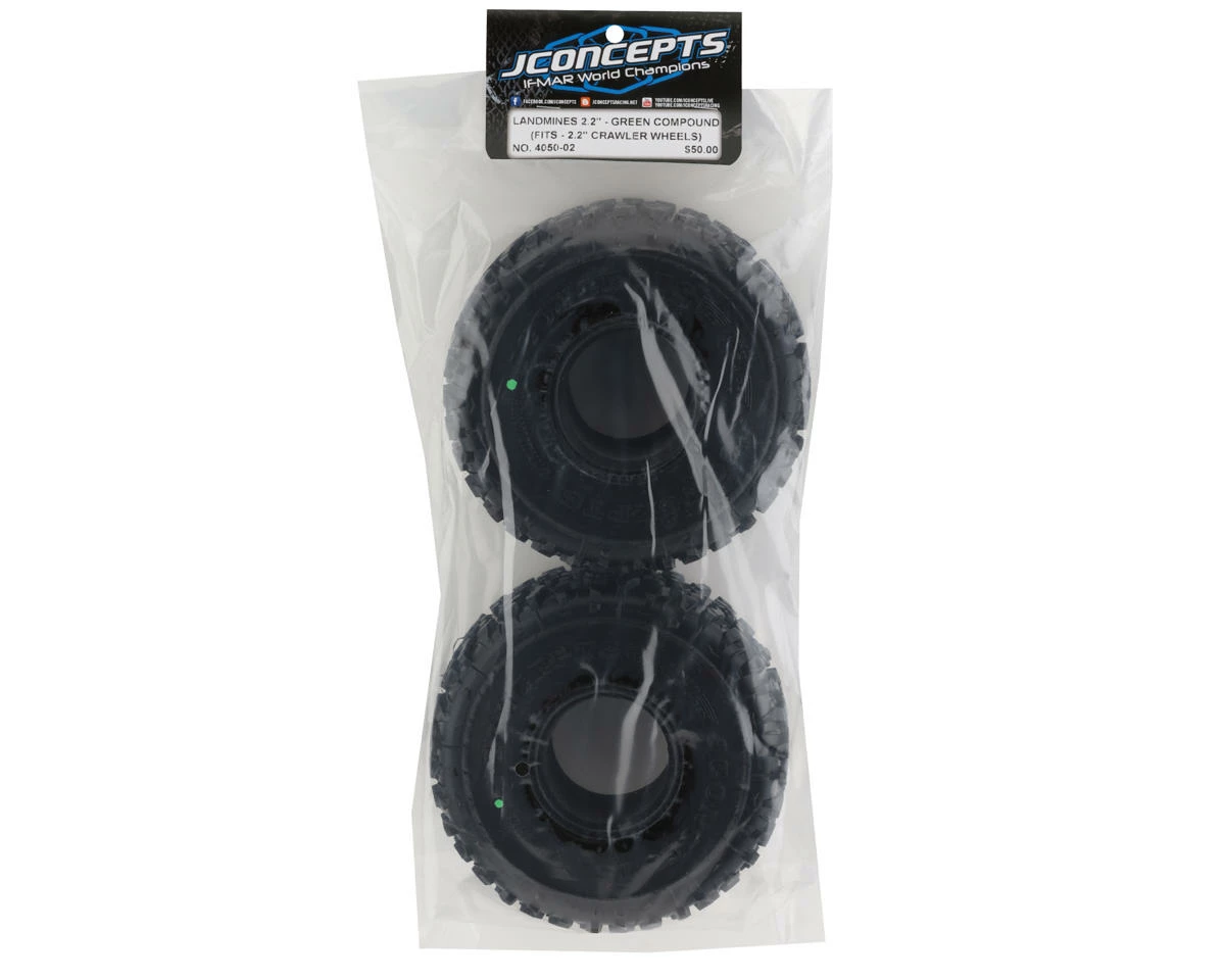 JCONCEPTS Landmines 2.2" Rock Crawler Tires (2) (Green) - Image 2