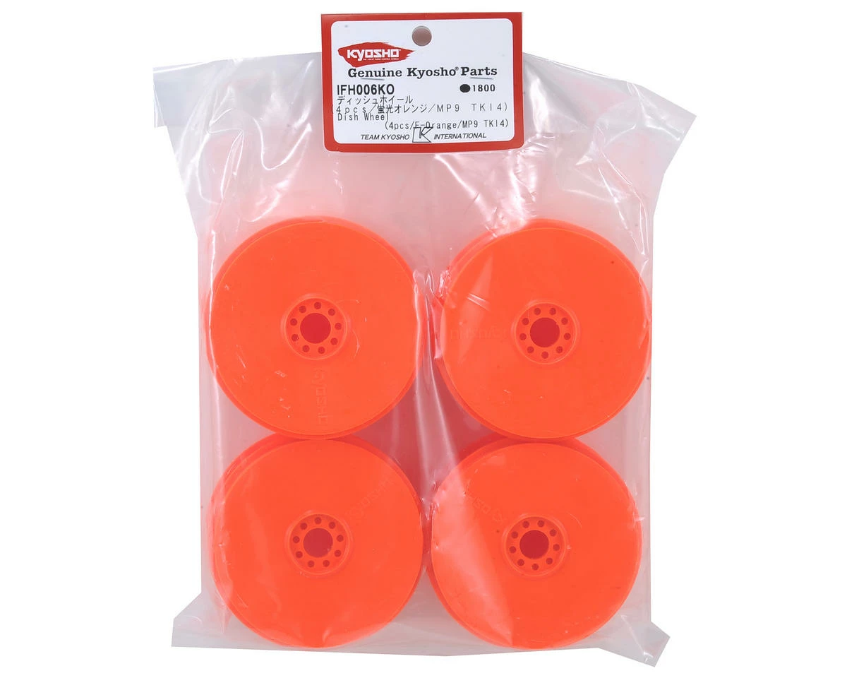 Kyosho MP9 TKI4 1/8th Off Road Dish Wheels (4) (Orange) - Image 3