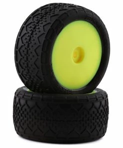 LOSI Mini-B Rear Pre-Mounted BK Bar Tires (Yellow) (2)