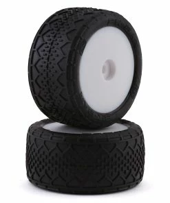 LOSI Mini-B Rear Pre-Mounted BK Bar Tires (White) (2)
