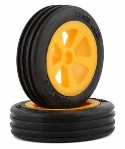 LOSI Mini JRX2 Pre-Mounted Front Rib Tire (Orange) (2)