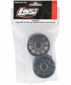LOSI 54x30mm Volk Racing CE28N Rear Wheels (Gun Metal) (2) -FireBrand RC Sales los43036 2