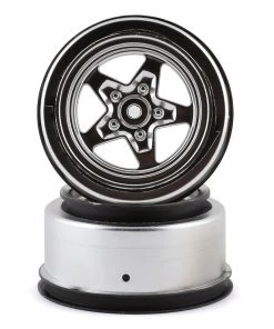 LOSI 22S Drag Rear Wheels (Satin Chrome) (2)