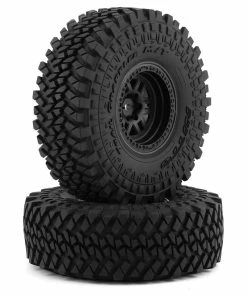 LOSI Nitto Trail Grappler Pre-Mounted Tires W/KMC Wheels (Black) (2)
