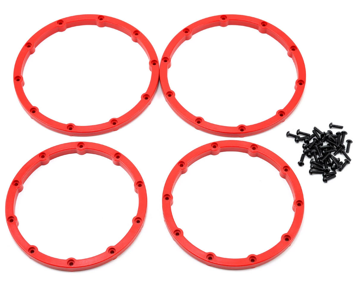 LOSI Desert Buggy XL Wheel Set W/Beadlocks (2) (Black/Red) - Image 2