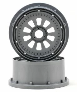 LOSI 5IVE-T Wheel Set W/Beadlocks (2) (Grey/Black)