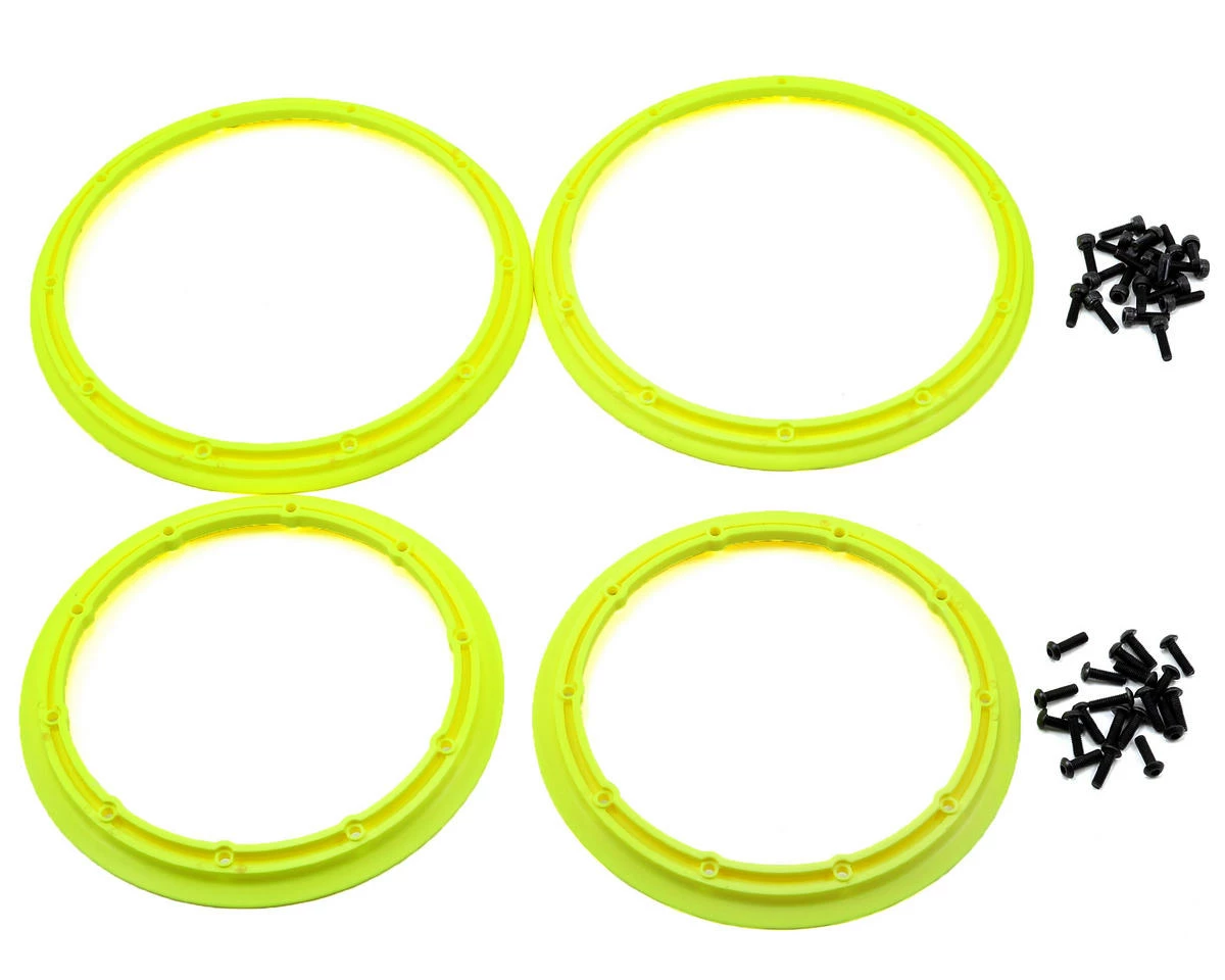 LOSI 5IVE-T Wheel Set W/Beadlocks (2) (Yellow) - Image 2