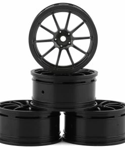 MST TCR RS "17" Touring Car Wheels (Black) (4) (+1mm Offset)