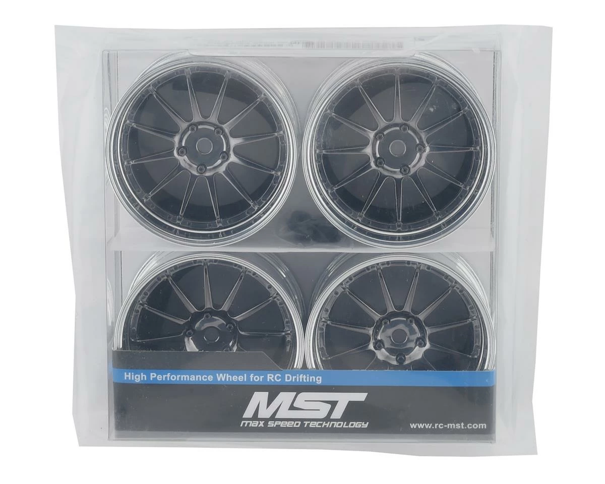MST S-GD 21 Wheel Set (Silver/Black) (4) (Offset Changeable) W/12mm Hex - Image 4
