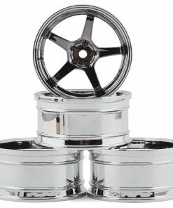 MST GT Wheel Set (Chrome/Black Chrome) (4) (Offset Changeable) W/12mm Hex