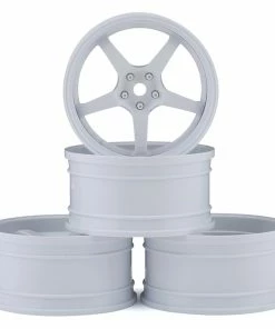 MST GT Wheel Set (White/White) (4) (Offset Changeable) W/12mm Hex