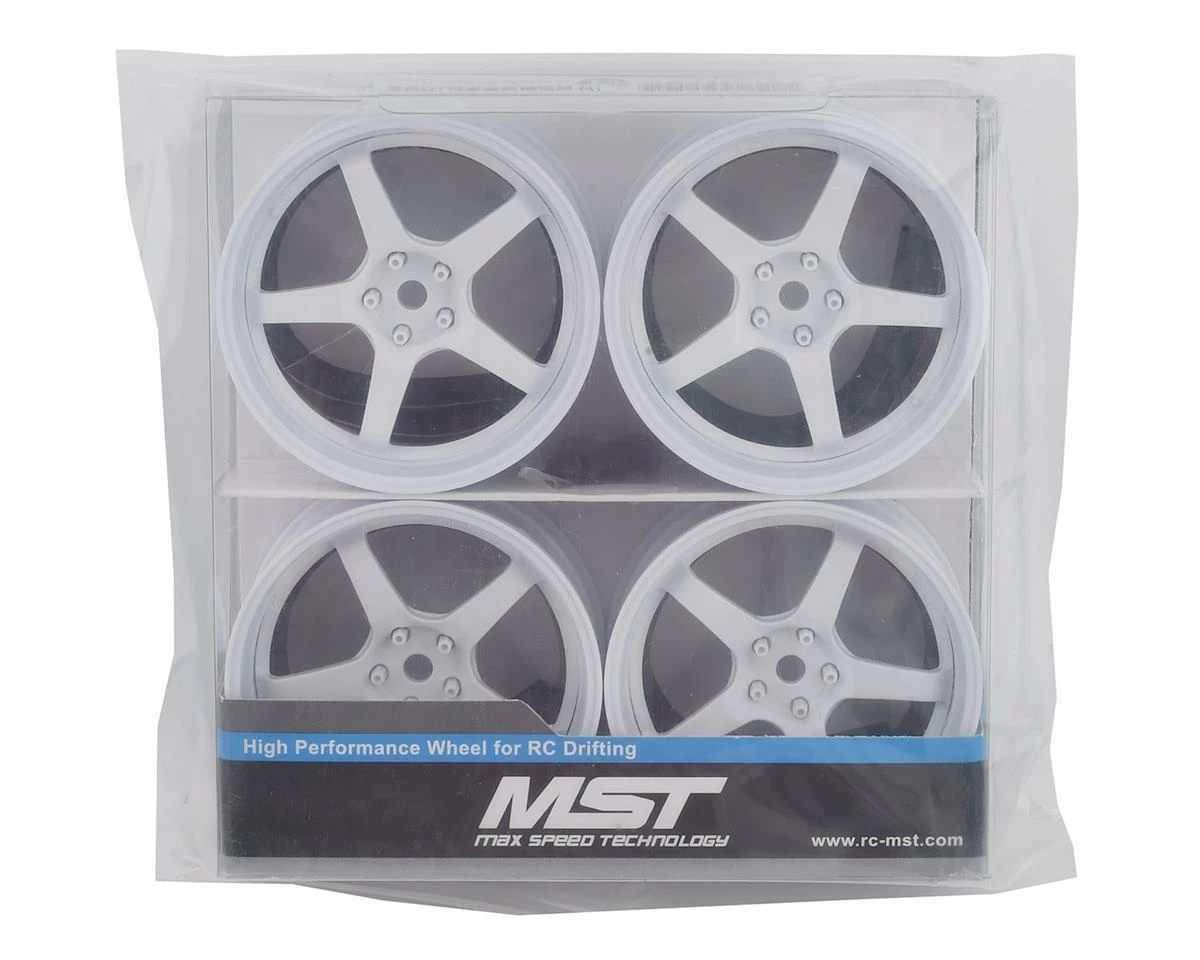 MST GT Wheel Set (White/White) (4) (Offset Changeable) W/12mm Hex - Image 4