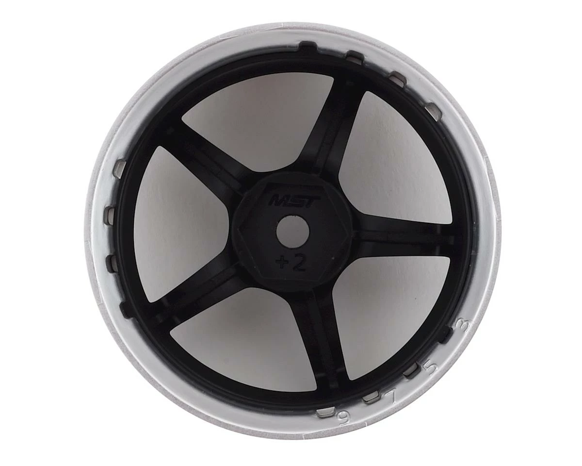 MST GT Wheel Set (Matte Silver/Black) (4) (Offset Changeable) W/12mm Hex - Image 2