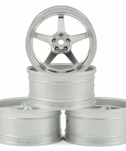 MST GT Wheel Set (Matte Silver/Matte Silver) (4) (Offset Changeable) W/12mm Hex