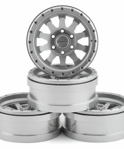 Pit Bull Tires Raceline Clutch 1.9" Aluminum Beadlock Wheels (Silver) (4) W/12mm Hex