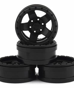 Pit Bull Tires Raceline Combat 1.9" Aluminum Beadlock Wheels (Black) (4) W/12mm Hex