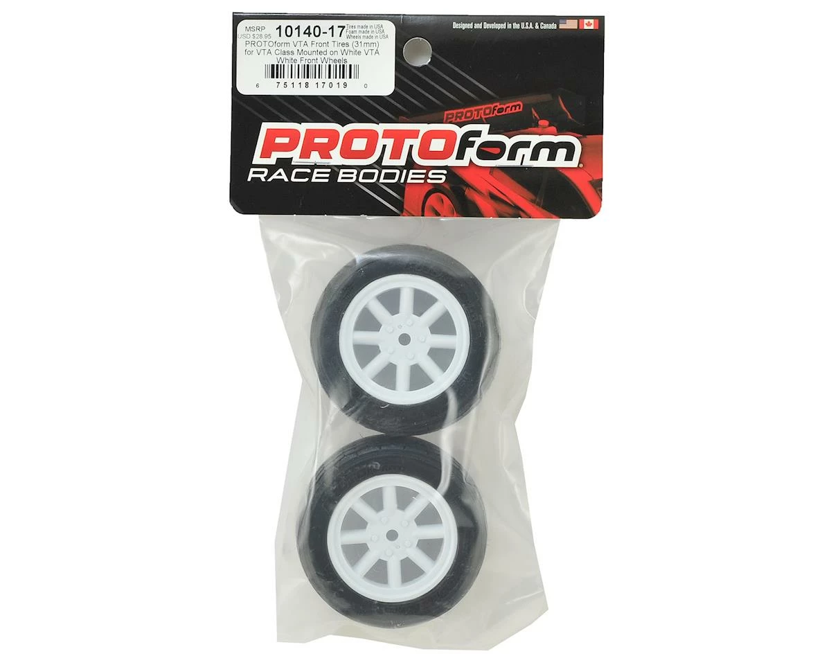 PROTOFORM Vintage Racing Pre-Mounted Front Tire (2) (26mm) (White) - Image 3