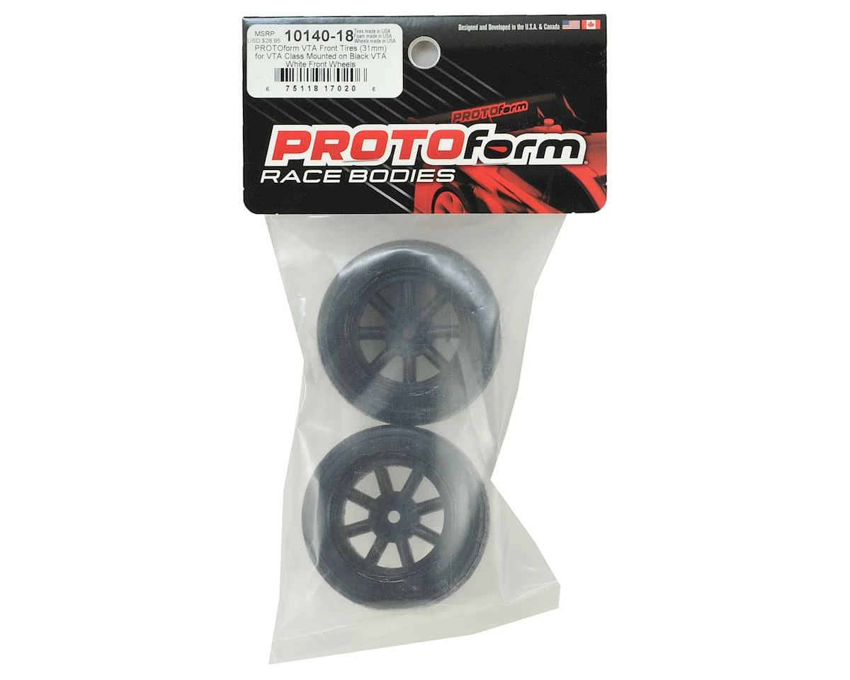 PROTOFORM Vintage Racing Pre-Mounted Front Tire (2) (26mm) (Black) - Image 3
