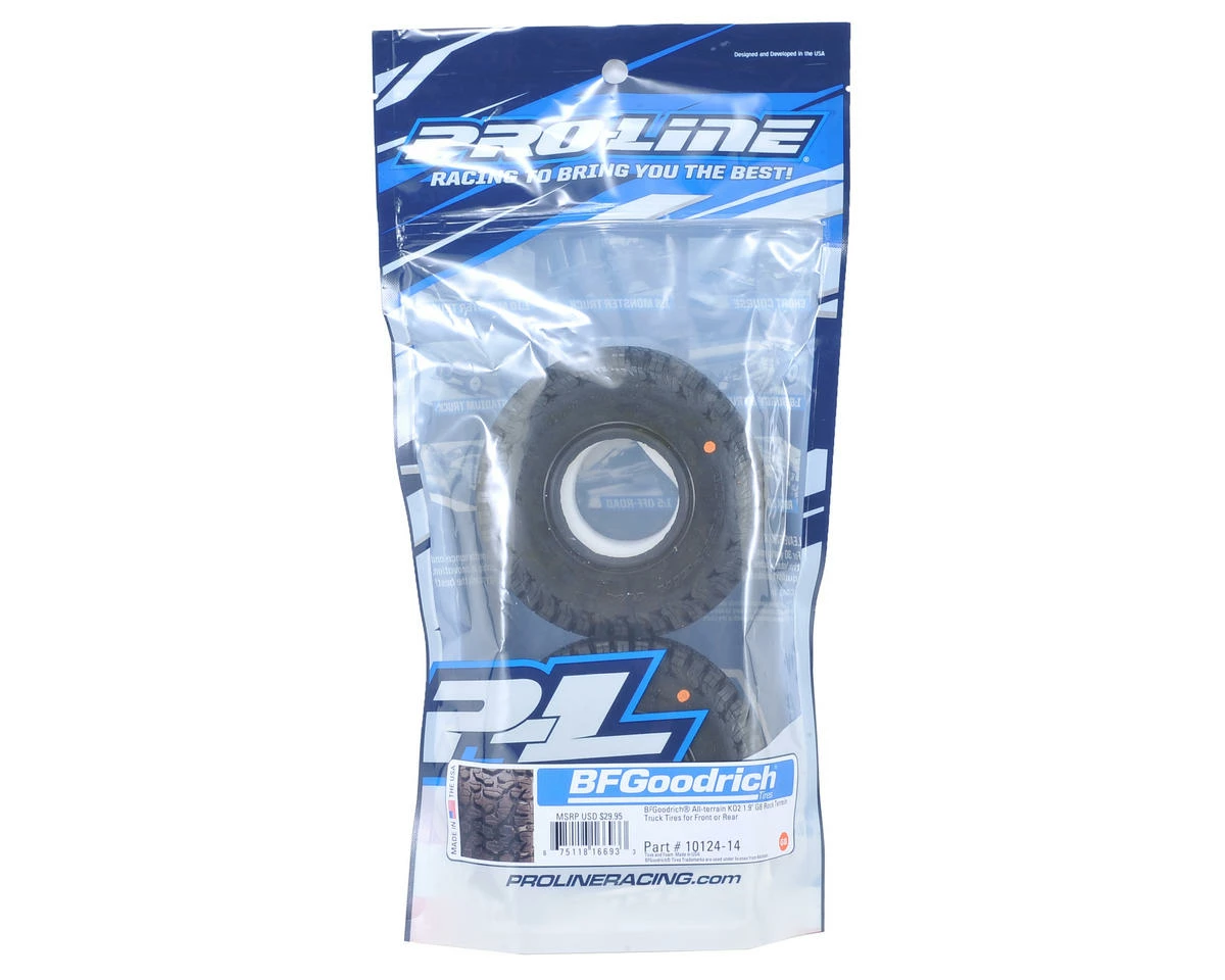 PRO-LINE BFGoodrich All-Terrain KO2 1.9" Rock Crawler Tires (2) (G8) W/Memory Foam - Image 2