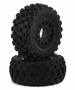 PRO-LINE Badlands MX SC Tires W/Raid Wheels (Black) (2) (Slash Front) (M2) W/12mm Hex