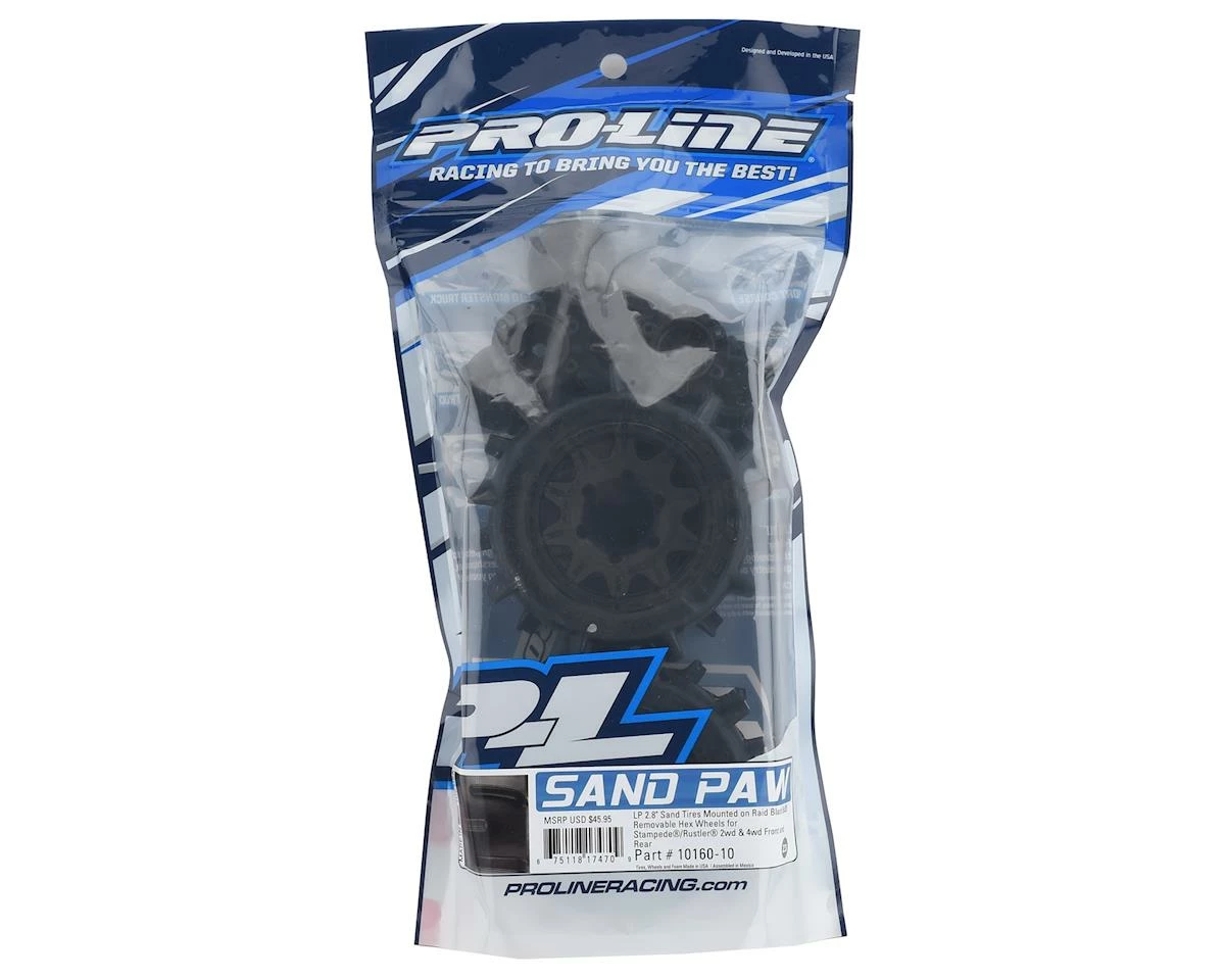 PRO-LINE 30 Series Sand Paw LP 2.8 W/Raid Electric Rear Wheels (2) (Black) (Z3) - Image 4