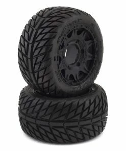 PRO-LINE Street Fighter LP 2.8" Tires W/Raid Rear Wheels (2) (Black) (M2) W/12mm Removable Hex