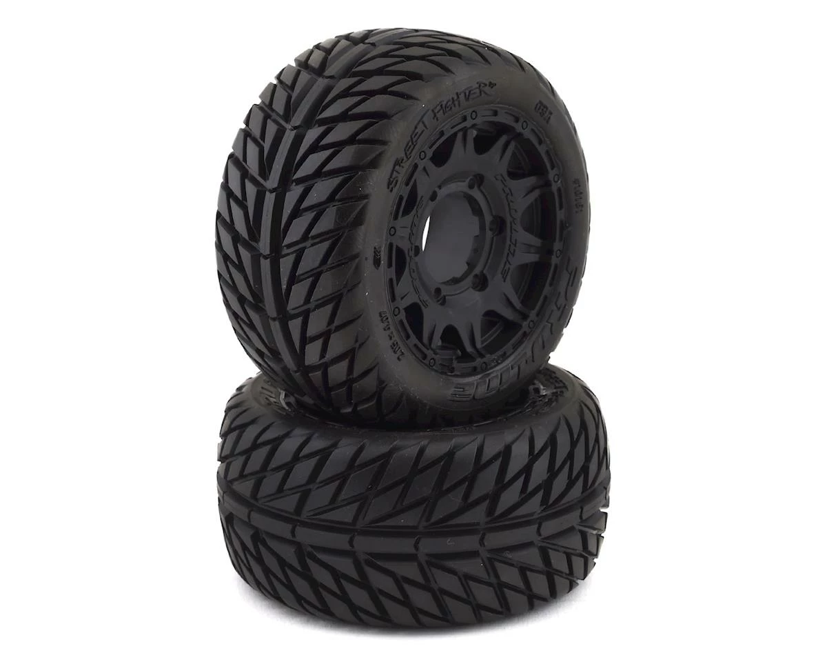 PRO-LINE Street Fighter LP 2.8" Tires W/Raid Rear Wheels (2) (Black) (M2) W/12mm Removable Hex