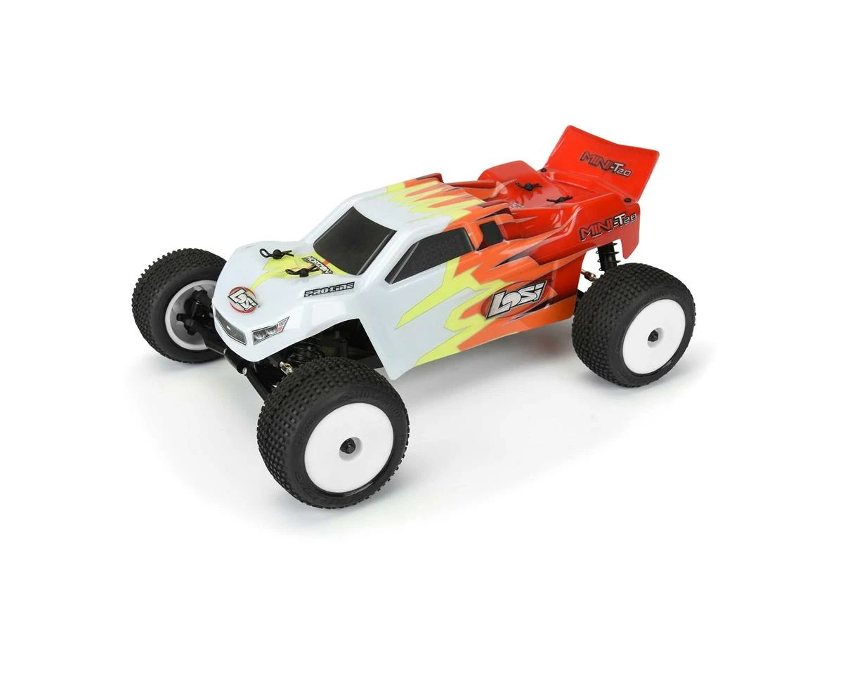 PRO-LINE Mini-T 2.0 Hole Shot Pre-Mounted Tires W/8mm Hex (White) (2) (M3) - Image 4