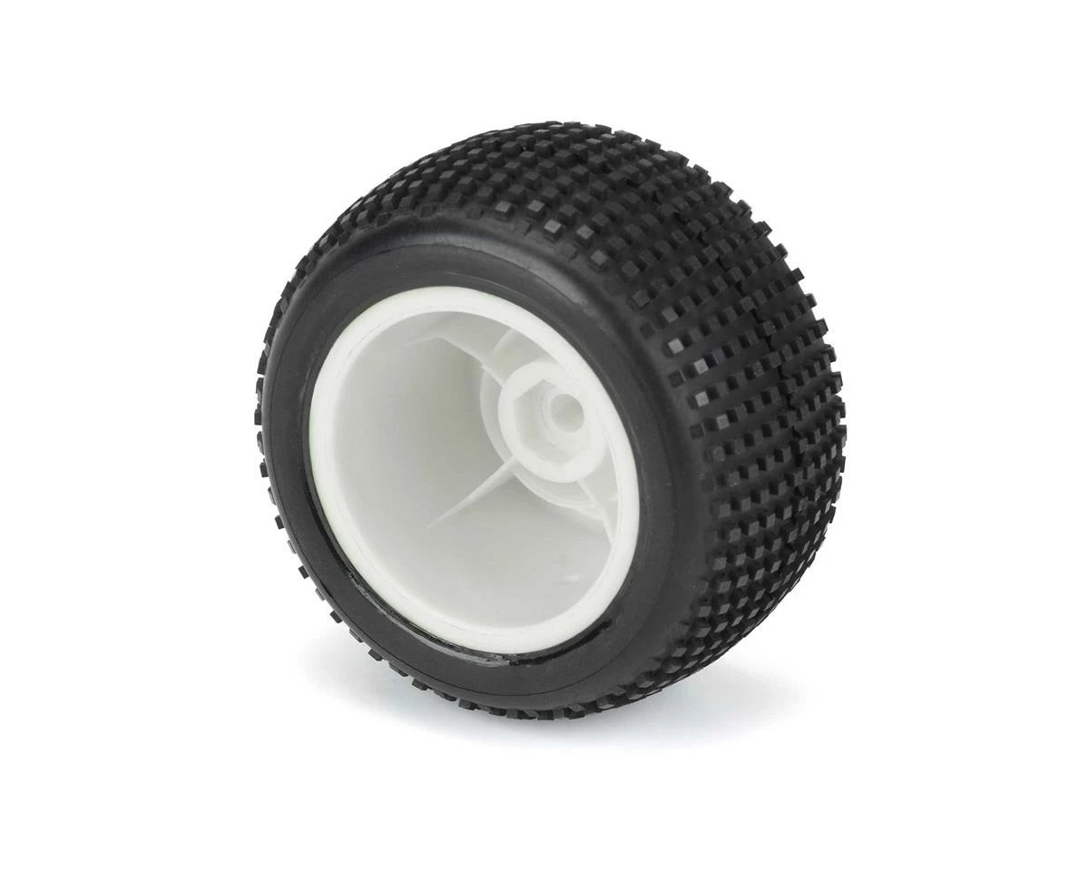 PRO-LINE Mini-T 2.0 Hole Shot Pre-Mounted Tires W/8mm Hex (White) (2) (M3) - Image 5