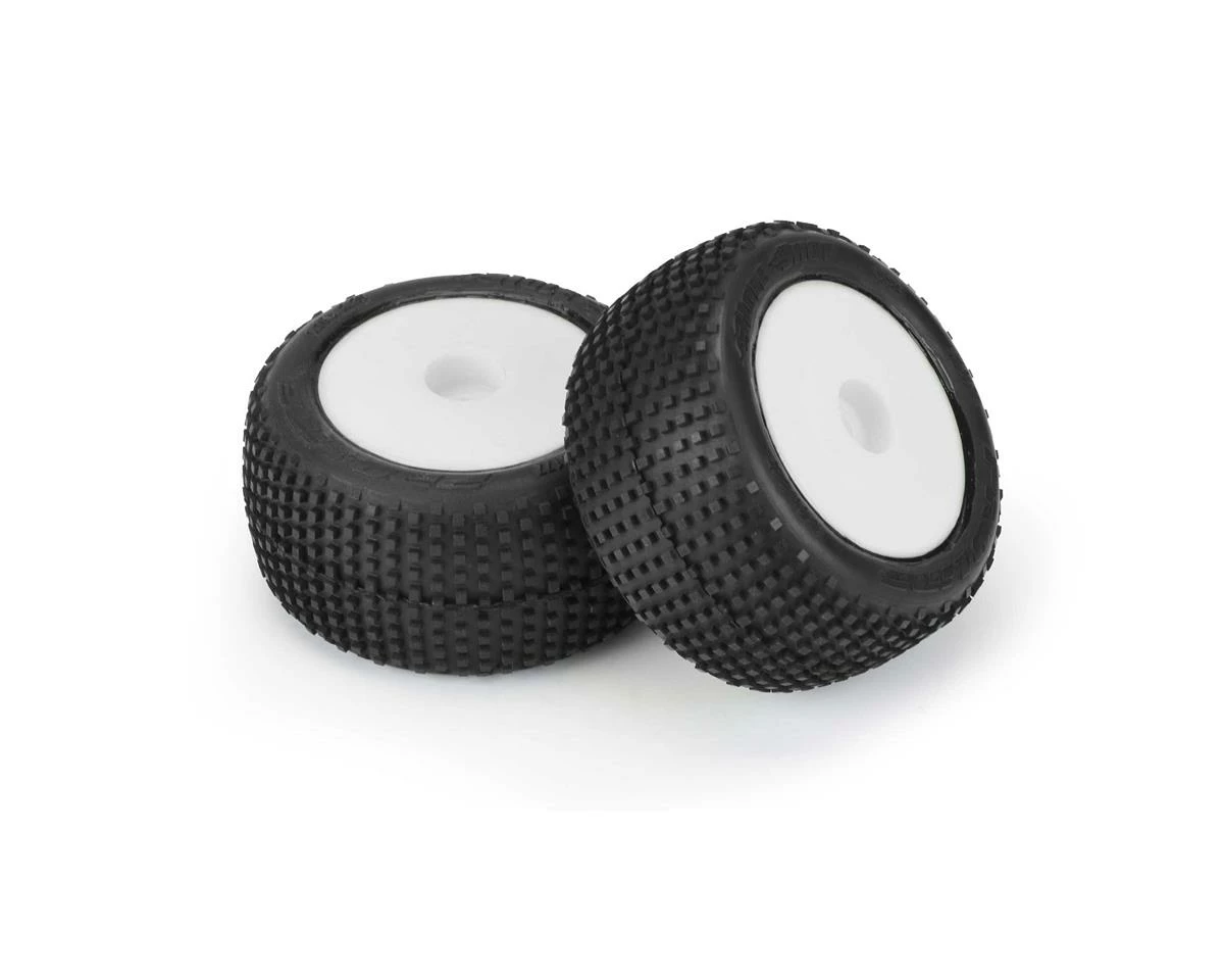 PRO-LINE Mini-T 2.0 Hole Shot Pre-Mounted Tires W/8mm Hex (White) (2) (M3) - Image 6