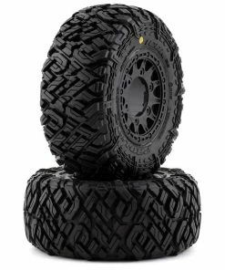 PRO-LINE Icon SC Pre-Mounted Tires W/Raid Wheels (Black) (2) (M2) W/Removable 12mm Hex
