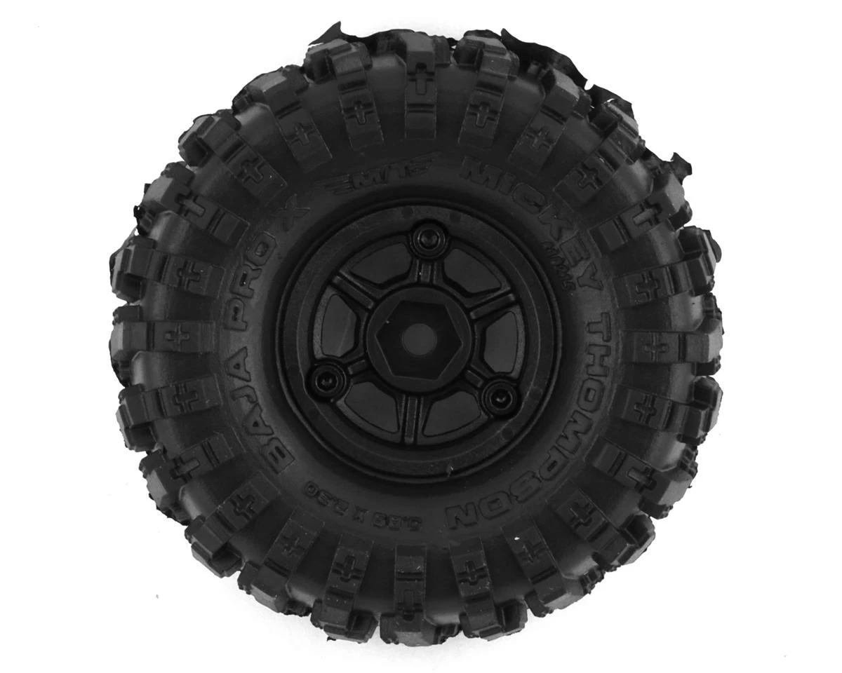 PRO-LINE SCX24 1.0" MT Baja Pro X Pre-Mounted Tires (Black) (4) (Medium) W/Holcomb Wheels - Image 3