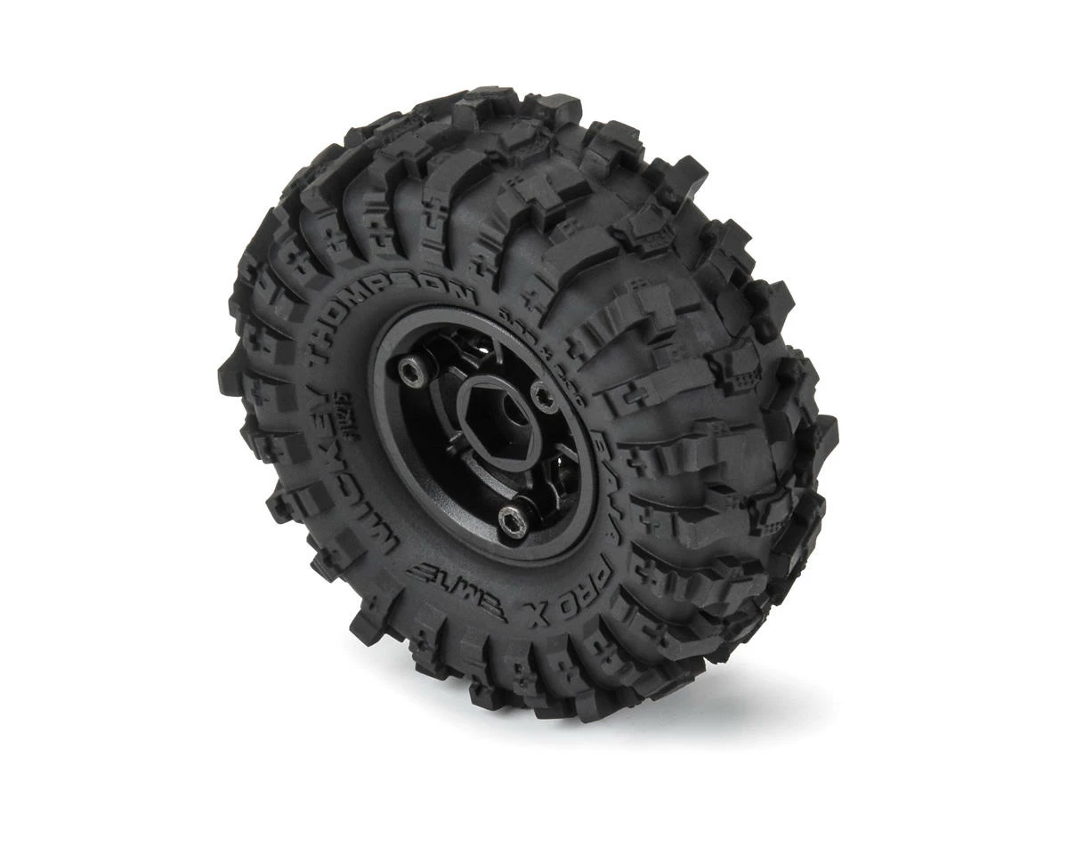 PRO-LINE SCX24 1.0" MT Baja Pro X Pre-Mounted Tires (Black) (4) (Medium) W/Holcomb Wheels - Image 5
