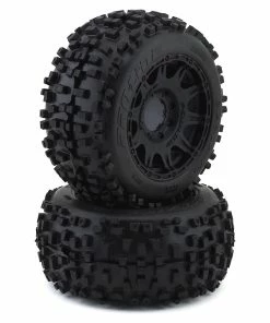 PRO-LINE Badlands 3.8" Pre-Mounted Truck Tires (2) (Black) W/Raid Wheels (M2)