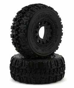 PRO-LINE Trencher X SC 2.2/3.0 Tires W/Raid Wheels (Black) (2) (M2) W/12mm Removable Hex