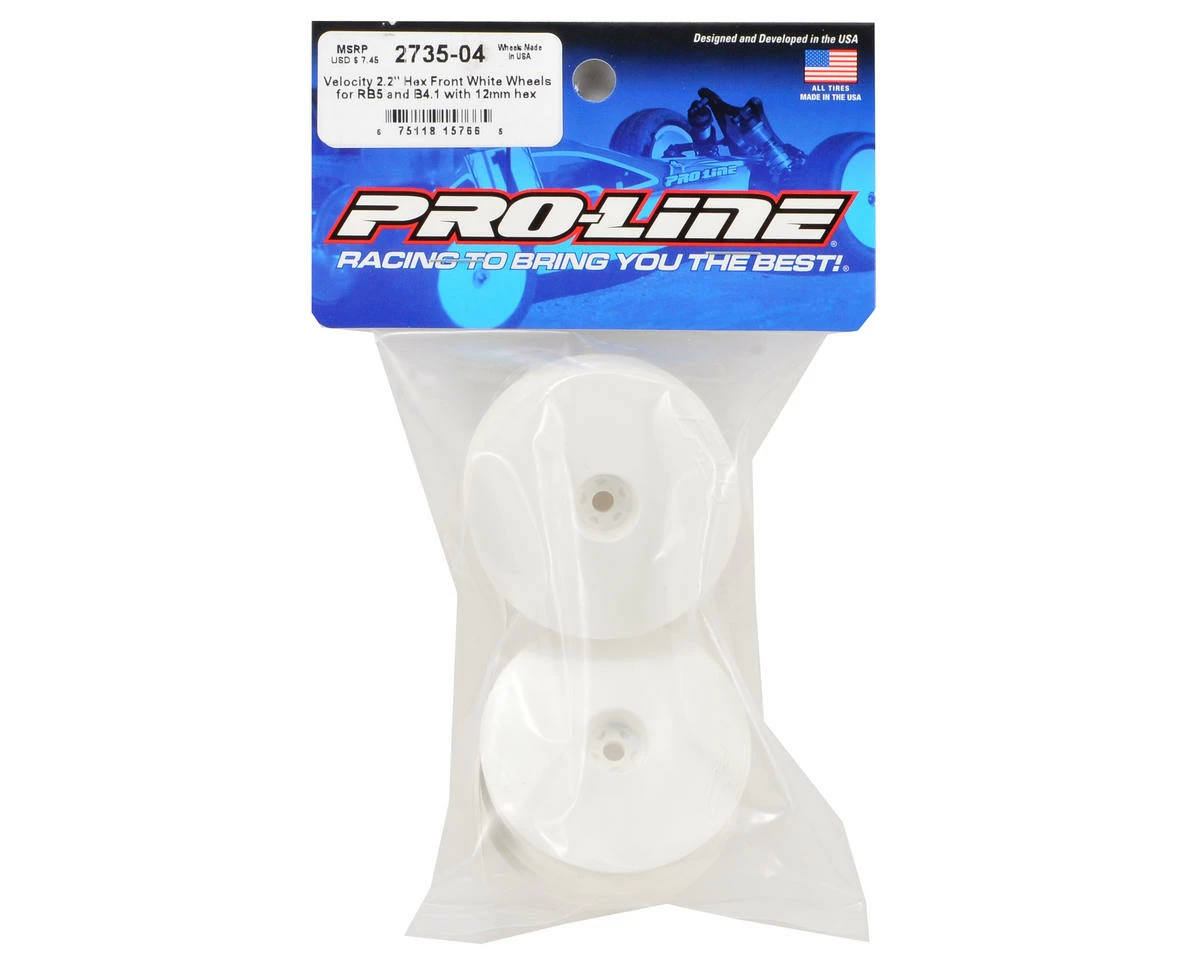 PRO-LINE Velocity 2.2" Front Wheels (2) (B6/RB6) (White) W/12mm Hex - Image 2
