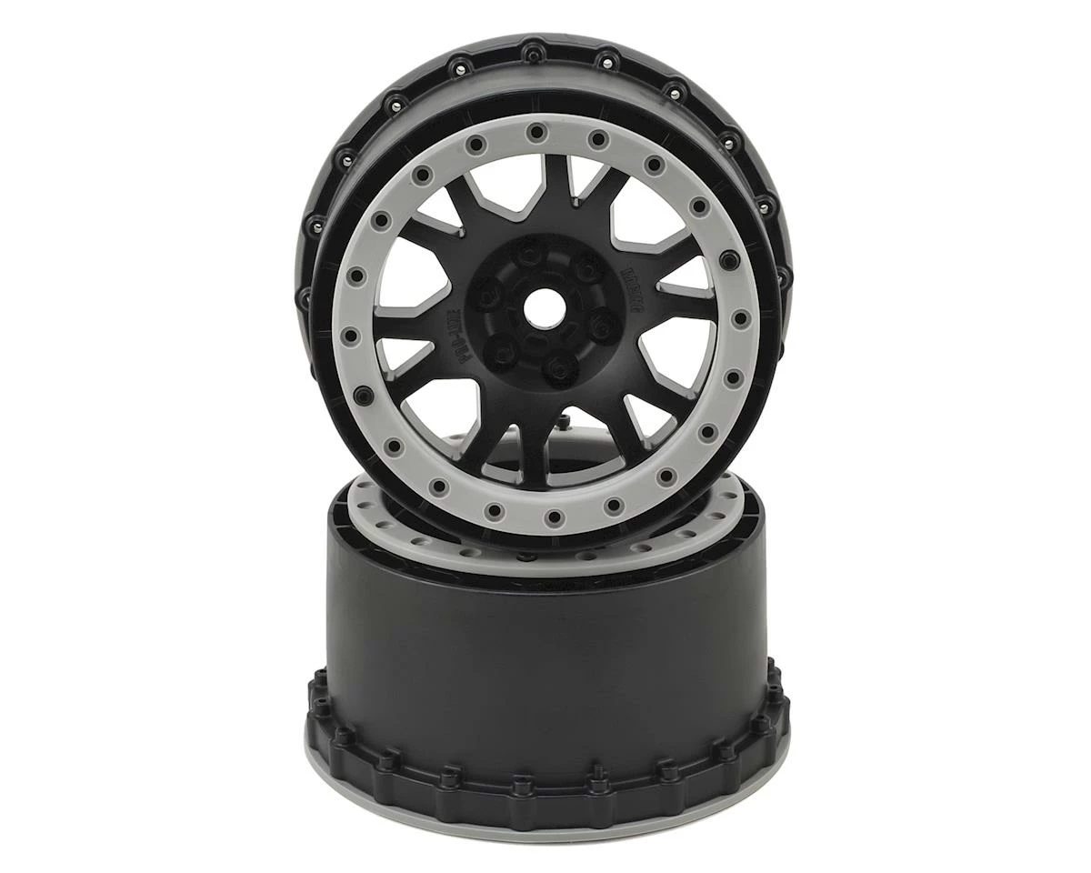 PRO-LINE X-MAXX Impulse Pro-Loc Wheels (Black W/Stone Gray Rings) (2)