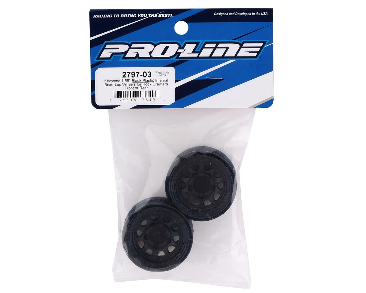 PRO-LINE Keystone 1.55 Plastic Bead-Loc Wheels (Black) (2) - Image 4