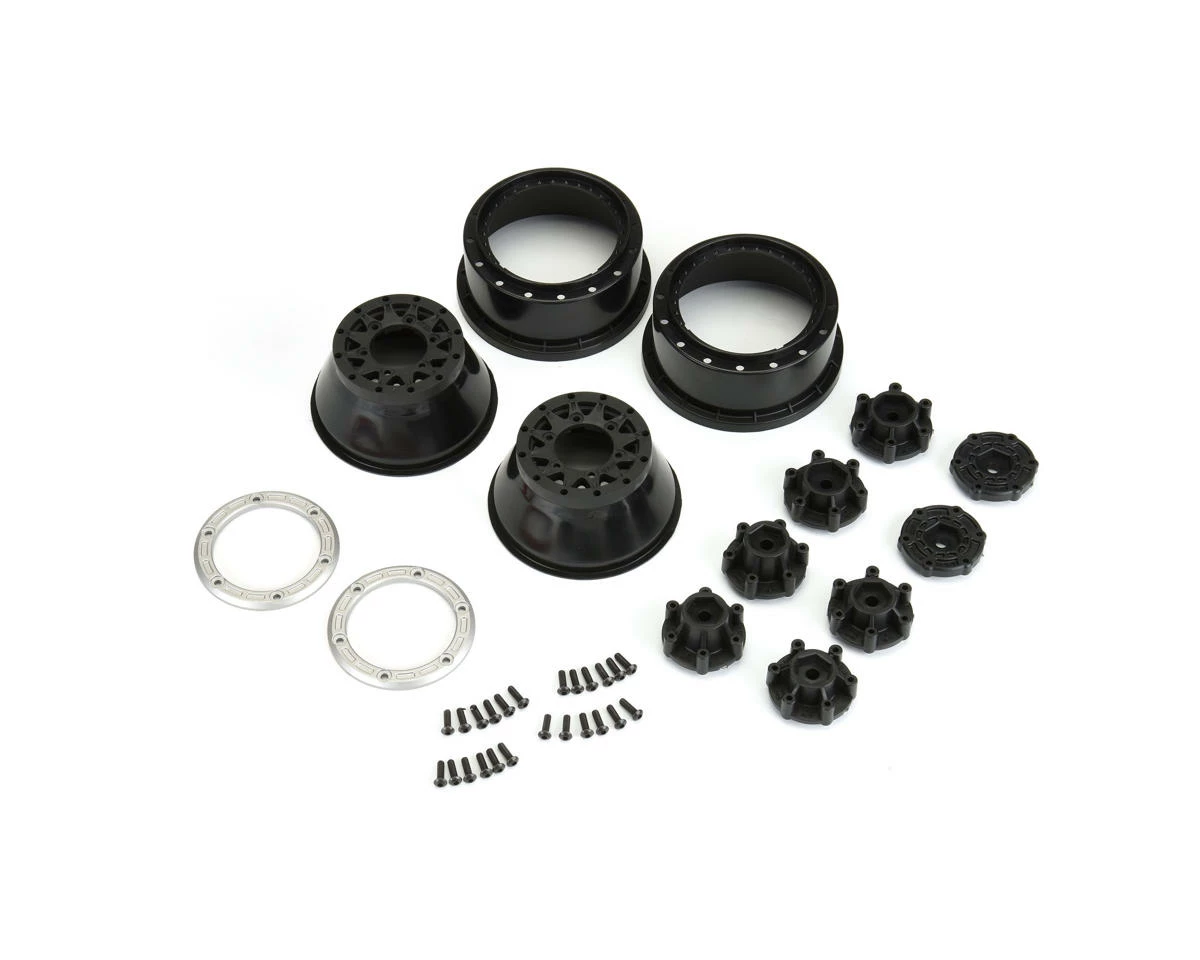 PRO-LINE Raid Bead-Loc 2.2/3.0" Short Course Wheels (Silver/Black) (2) W/12mm & 14mm Removable Hex - Image 5