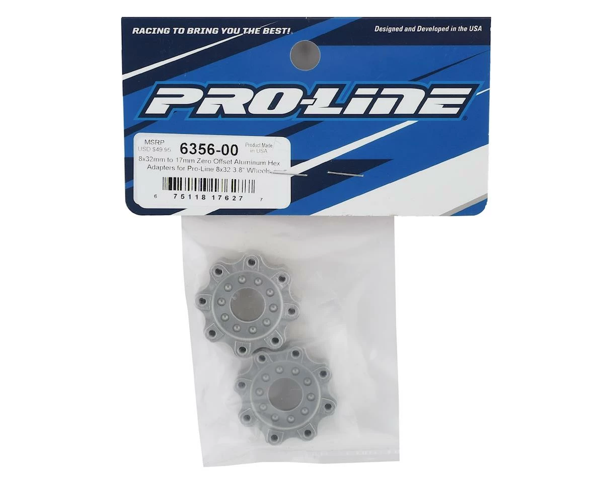 PRO-LINE 8x32 To 17mm Zero Offset Aluminum Hex Adapters (2) - Image 2