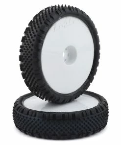 PRO-LINE Prism 2.2" 2WD Front Buggy Pre-Mounted Carpet Tires (White) (2) (Z3) W/12mm Hex & W/Narrow Wheel