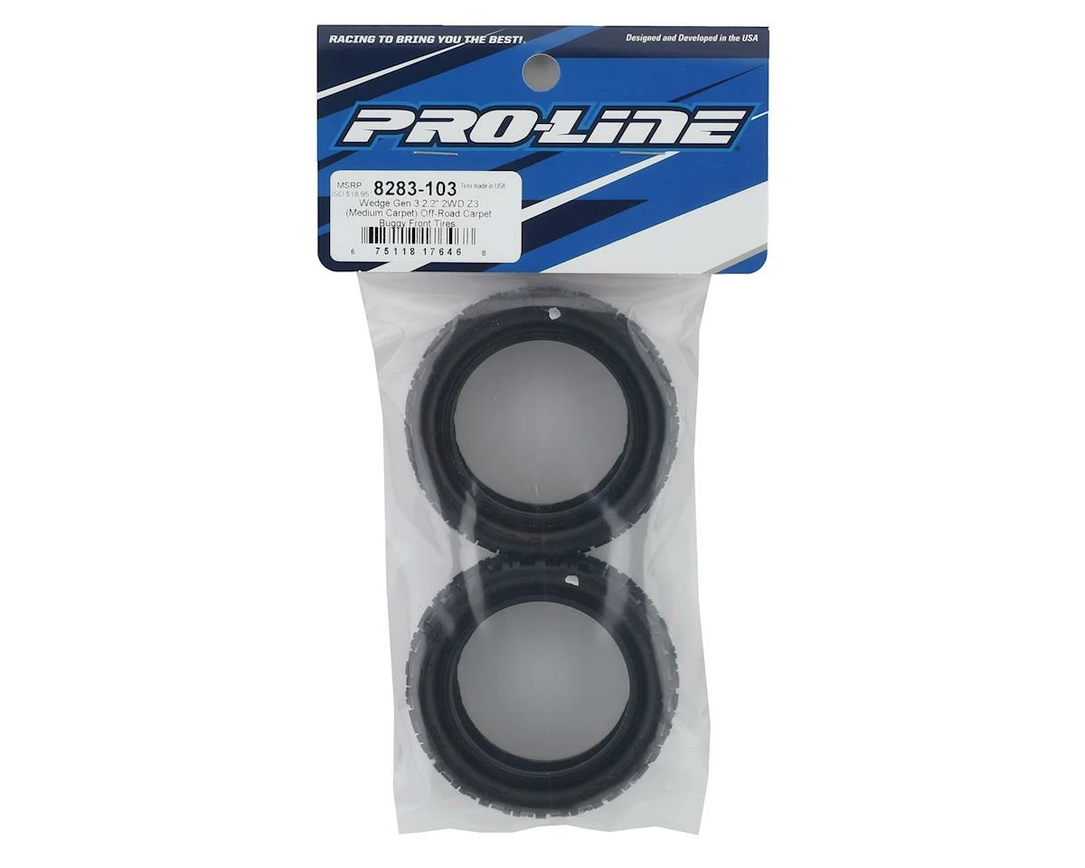 PRO-LINE Wedge Gen 3 Carpet 2.2" 2WD Front Buggy Tires (2) (Z3) - Image 2