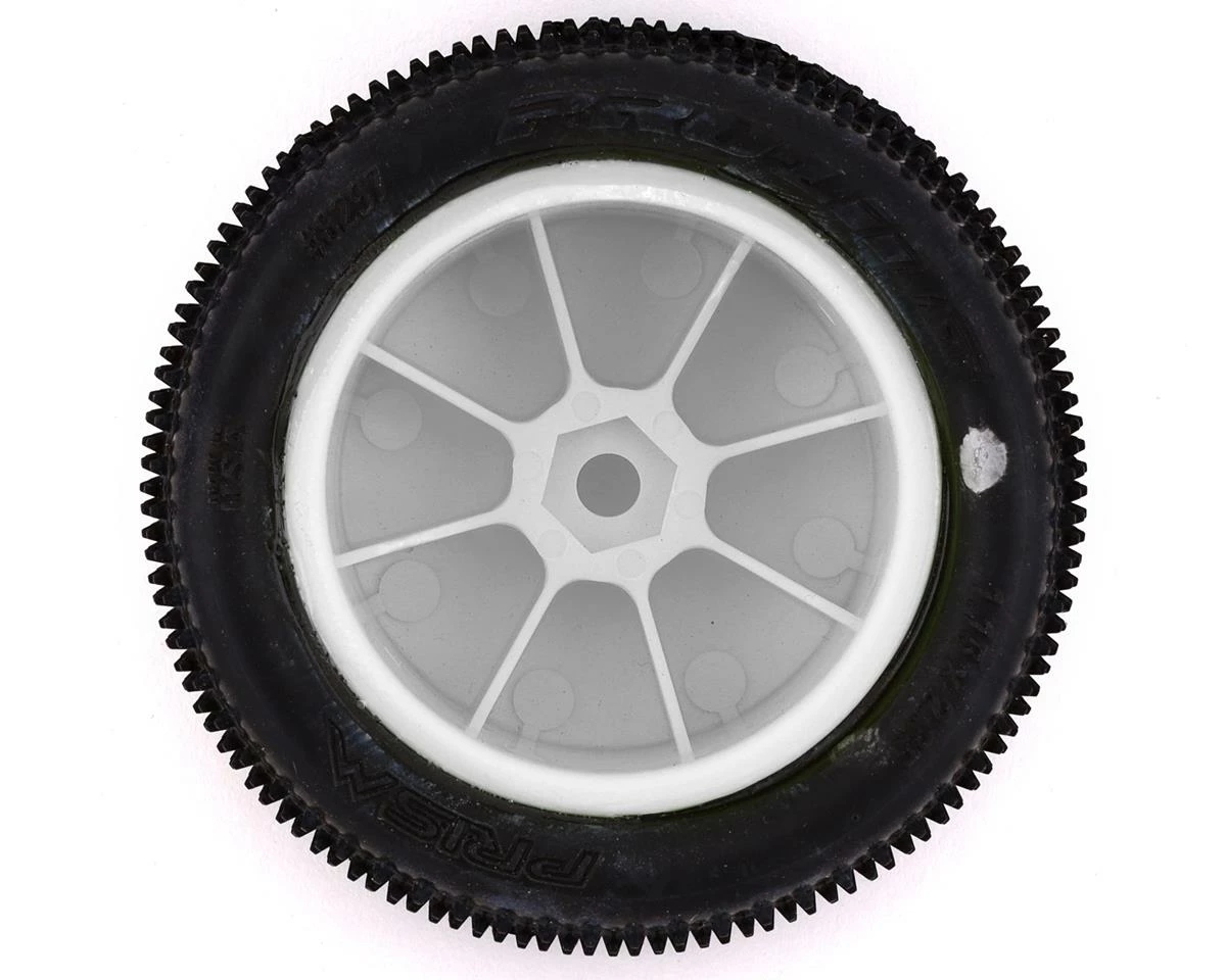 PRO-LINE Mini-B Rear Pre-Mounted Prism Carpet Tire (White) (2) (Z3) 4 PRO-LINE Mini-B Rear Pre-Mounted Prism Carpet Tire (White) (2) (Z3) - Image 2