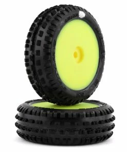 PRO-LINE Mini-B Front Pre-Mounted Wedge Carpet Tire (Yellow) (2) (Z3)