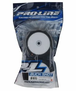 PRO-LINE Buck Shot Pre-Mounted VTR 4.0" Standard Offset 1/8 Truck Tires (2) (S3) (White) -FireBrand RC Sales pro9063 233 2